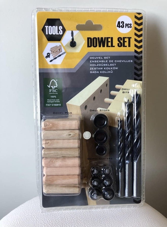 SHB Dowel Set 43 Hole Guide Wood Dowel Straight Hole Drilling Guide Woodworking Carpentry Positioner Locator Tool Woodworking Tool - Image 1
